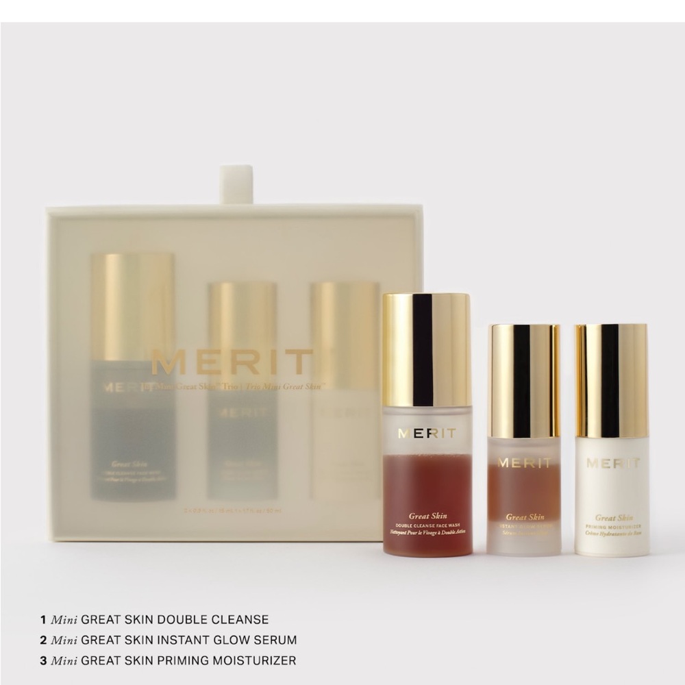 NEW MERIT Mini Great Skin Trio